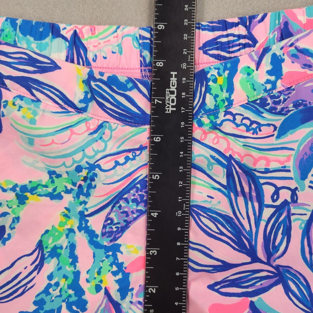 Lilly Pulitzer Womens Callahan Shorts Pink Blue Floral Tropical Small Ocean View - Picture 5 of 10